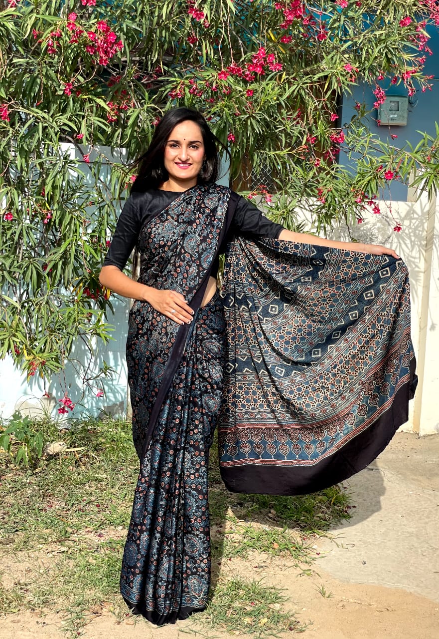 Ajrakh block printed