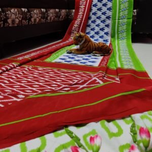 Mulmul Bagru print saree