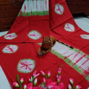 Pure cotton molmol bagru print saree