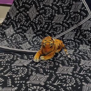 Mulmul Bagru print saree