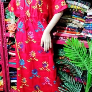 Katha stitch kaftan nighty