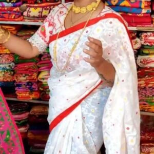 SUBORNO LOTA RAFFEL  Saree+Blouse